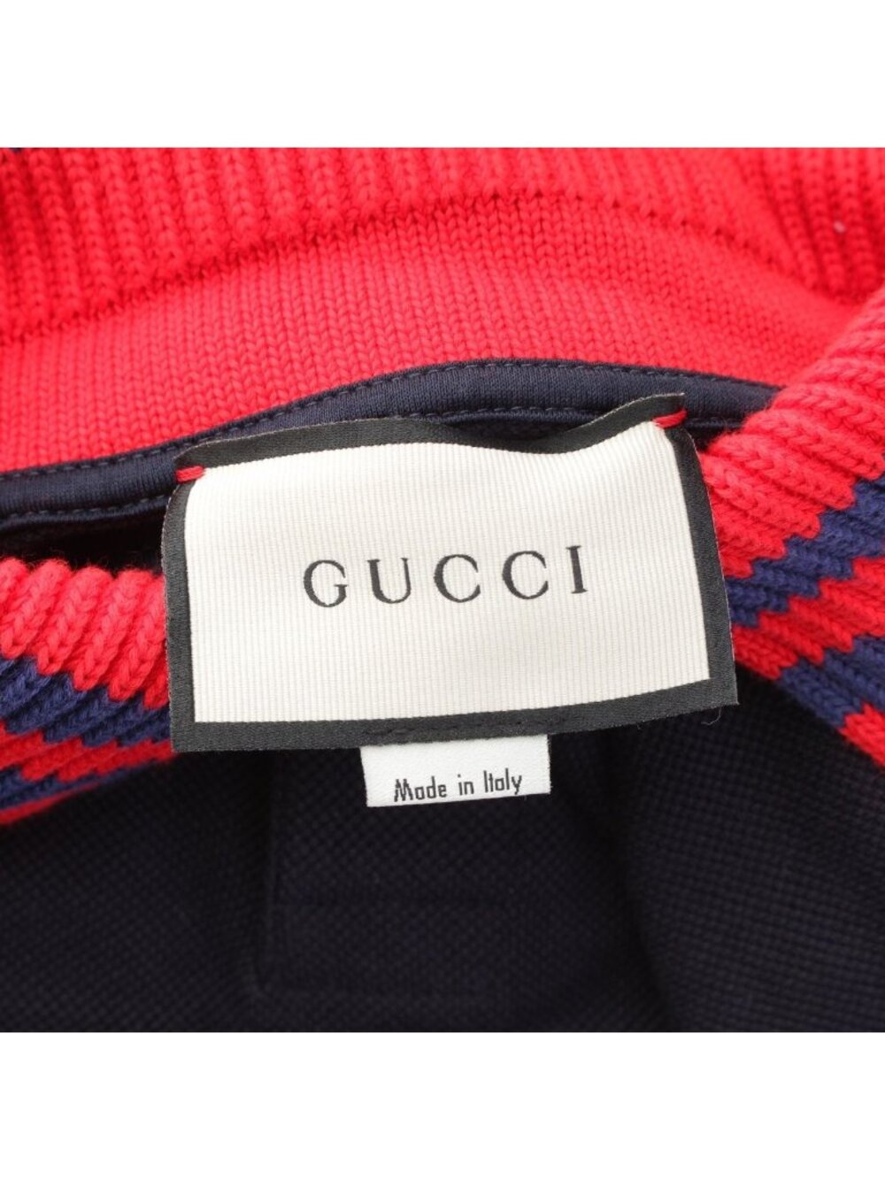 Gucci Cotton Tiger Pattern Short Sleeve Polo Shirt Navy - Picture 9 of 10